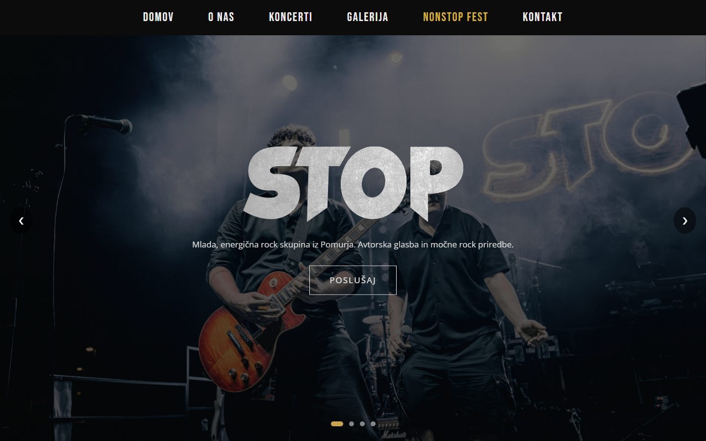 Stop — Spletna stran · Glasbena skupina